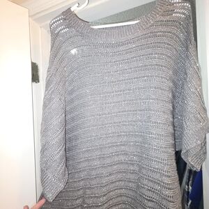 New York & Company Metallic Gray Women's Sweater